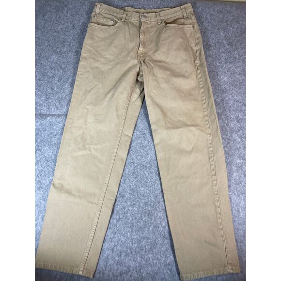 Levi's Other - Vintage 80s Levis 550 Relaxed Straight Jeans Mens 35x31 Khaki Red Tab Grunge USA